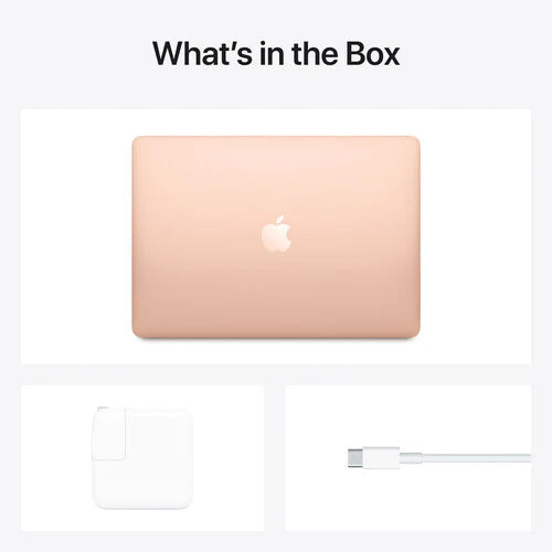 Apple MacBook Air (Fall 2020) w/ Touch ID - Gold MGND3LL/A 13.3" Notebook M1 8GB Unified RAM 256GB SSD MacOS - Open Box