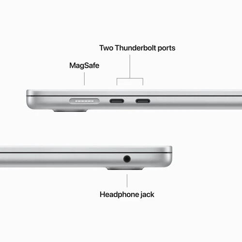 Apple MacBook Air (2023) w/Touch ID - Silver MQKT3LL/A 15.3” Notebook M2 8GB RAM 512GB SSD MacOS - Open Box