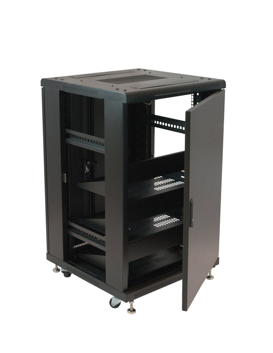 VMP 19" Equipment Rack Enclosure w/shelves and blanks - 18U