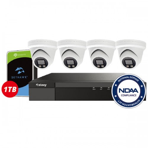 4CH NDAA 4K/8MP FULL COLOR 4CH IP PACKAGE (See Color Day & Night)