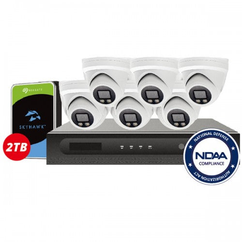 8CH NDAA 4K/8MP FULL COLOR 6CH AI IP PACKAGE (See Color Day & Night)