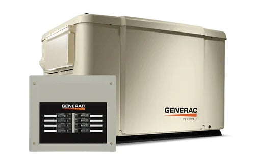 Generac 7.5 KW Air Cooled Standby Generator Steel Enclosure 8 Circuit