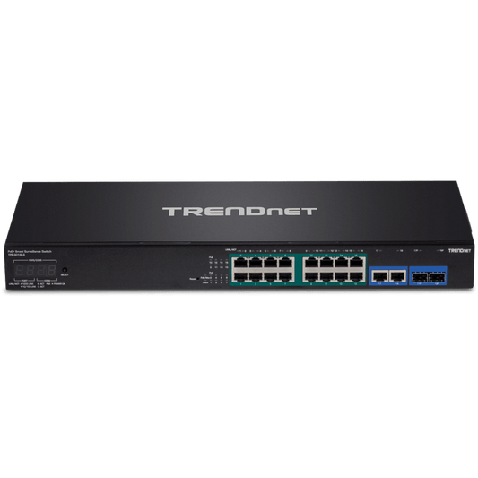 TRENDnet 18 Port Gigabit PoE+ Smart Surveillance Switch, Extended PoE