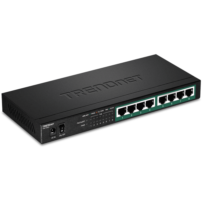 TRENDnet 8 Port Gigabit PoE+ Switch